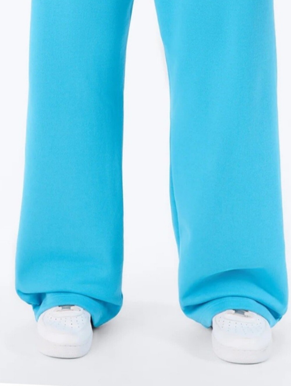 Fashion Nova Men's Bright Blue Drawstring Sweatpants Wide-Leg Baggy Athleisure
